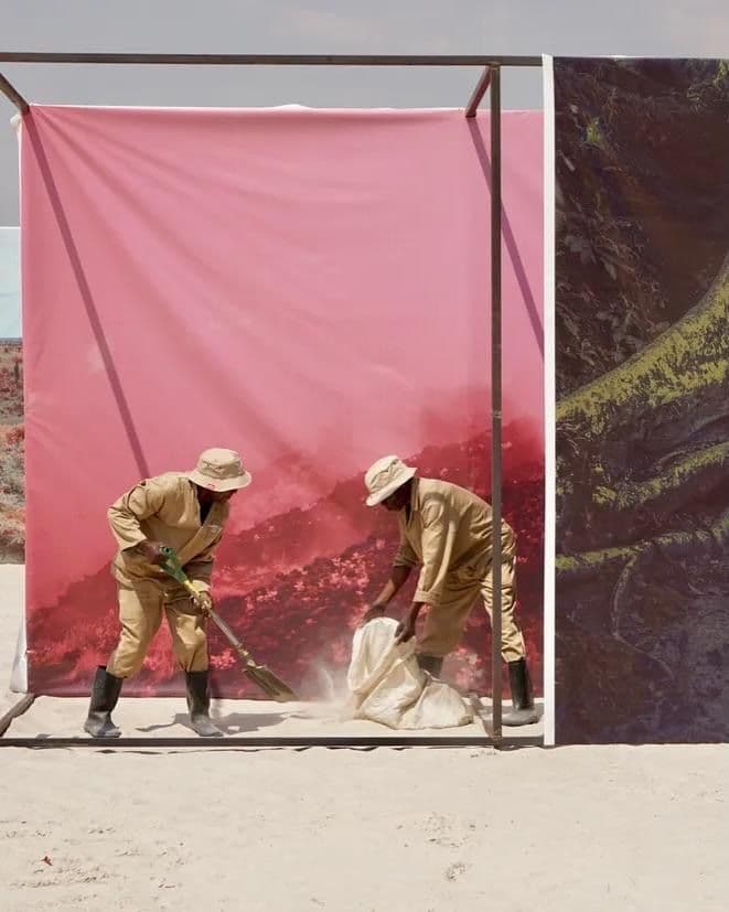 Léonard Pongo. Primordial Earth (2017 - ongoing). Complexe La Plage during the 6th Lubumbashi Biennale. Photograph by Julien De Bock